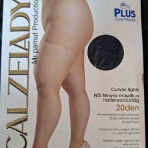 20 DENES, extra méretű harisnyanadrág fekete színben