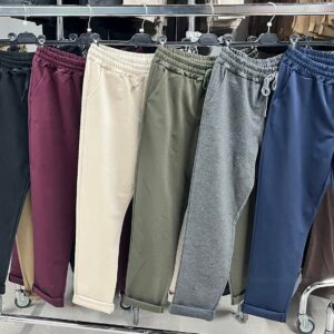 Gumis derekú puntó nadrág burgundi színben