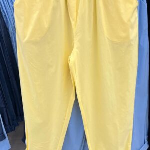 Gumis derekú, rugalmas vászon bokanadrág FEHÉR színben