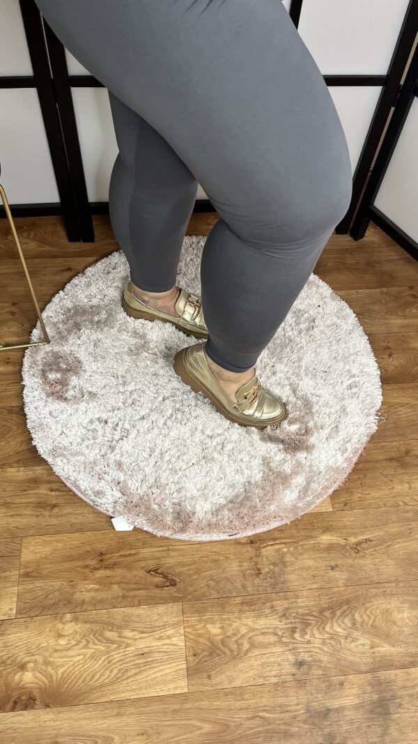 Bambusz leggings magasított derékrésszel szürke színben