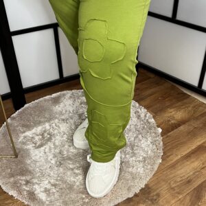 Gyönyörű olasz minőségű vékonyabb pamut gumis derekú nadrág KÖZEPES méretben keki színben