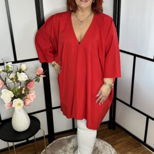 V nyakú lefelé szűkülő tunika/ruha fekete színben