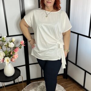 Pamut deréknál megköthető felső fekete színben