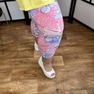 Pihe-puha anyagú halász leggings rózsaszín mintával