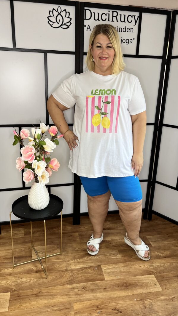 Török pamut anyagból készült szuper biciklis nadrág/térd leggings kék színben