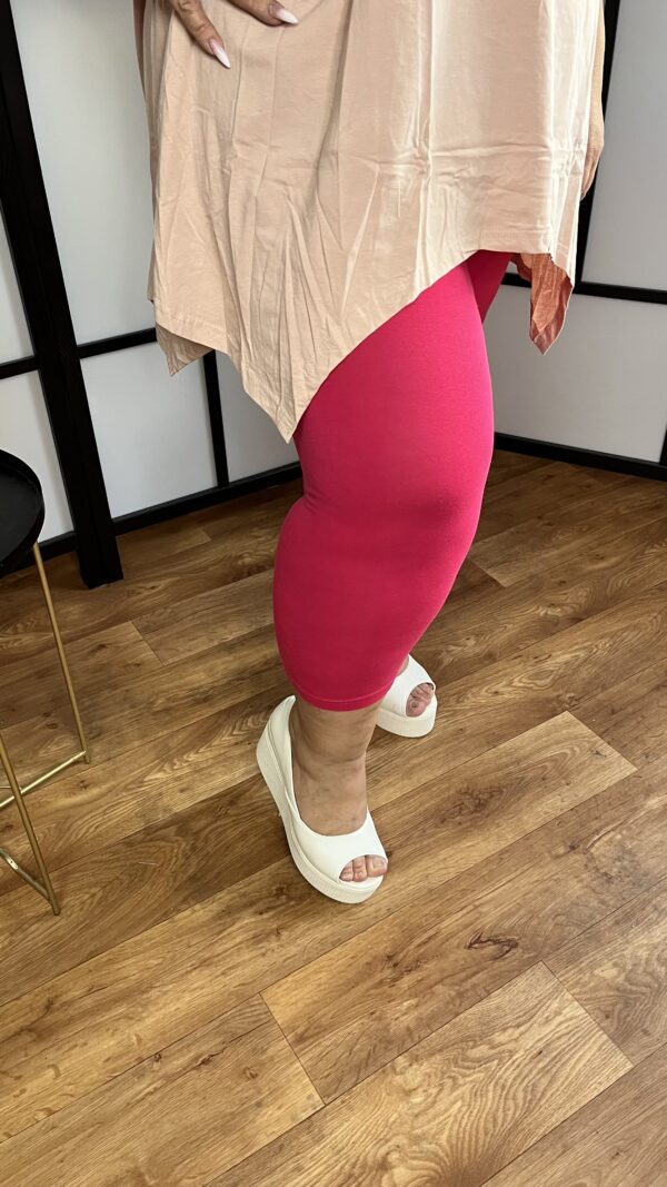 Török pamut halász leggings pink színben