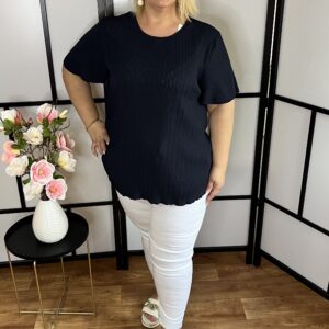 Különleges elől ráncolt anyagú egyméretes olasz felső BOMBA ÁRON sötétkék színben