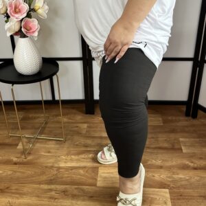 Pihe-puha anyagú hosszú bambusz leggings EXTRA méretben BOMBA ÁRON fekete színben