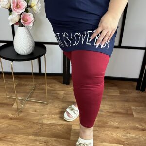 Pihe-puha anyagú hosszú bambusz leggings EXTRA méretben BOMBA ÁRON bordó színben