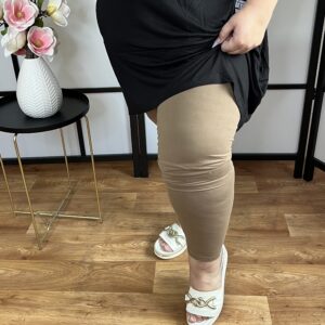 Pihe-puha anyagú hosszú bambusz leggings EXTRA méretben BOMBA ÁRON barna színben