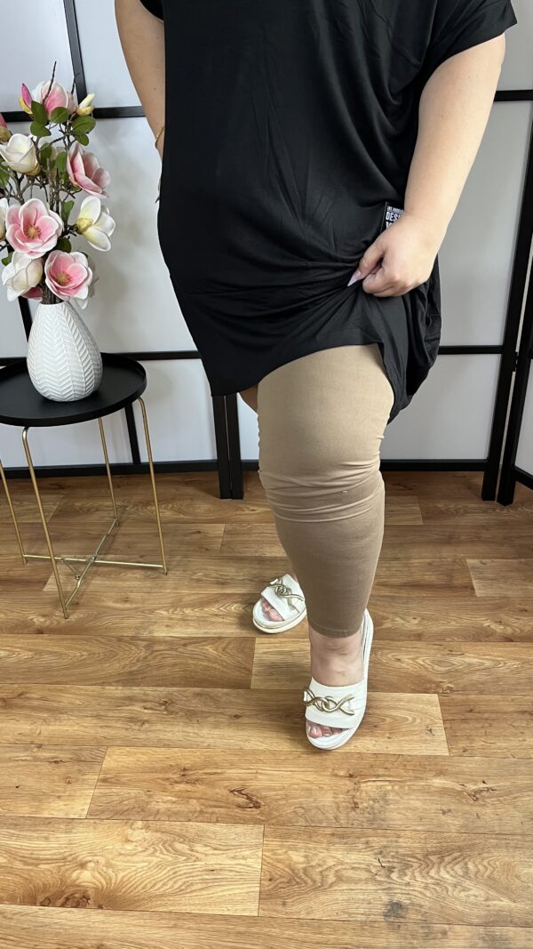 Pihe-puha anyagú hosszú bambusz leggings EXTRA méretben BOMBA ÁRON barna színben