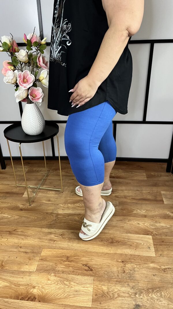 3/4-es bambusz leggings magasított derékrésszel királykék színben