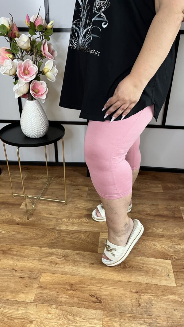 3/4-es bambusz leggings magasított derékrésszel púder színben
