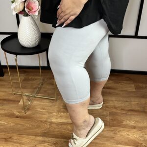 3/4-es bambusz leggings magasított derékrésszel szürke színben