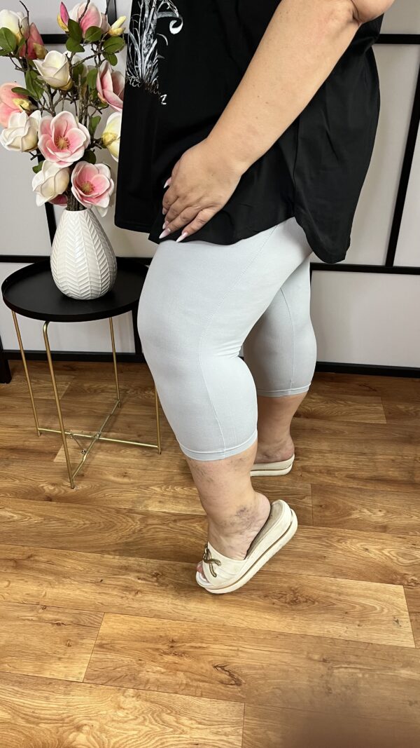 3/4-es bambusz leggings magasított derékrésszel szürke színben