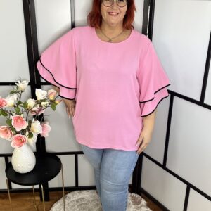 Dupla fodros harang ujjú zsorzsett felső puncs színben